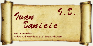 Ivan Daničić vizit kartica